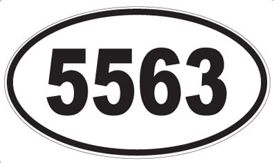 5563 - Oval Sticker