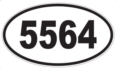 5564 - Oval Sticker