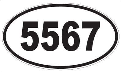 5567 - Oval Sticker