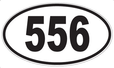 556 - Oval Sticker