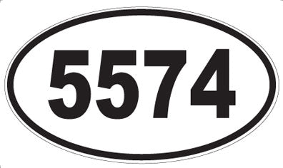 5574 - Oval Sticker