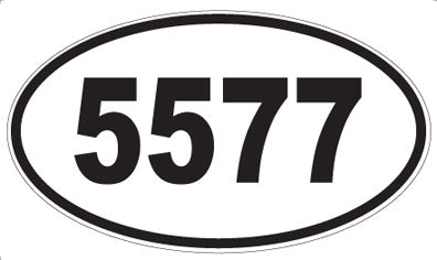 5577 - Oval Sticker