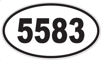 5583 - Oval Sticker