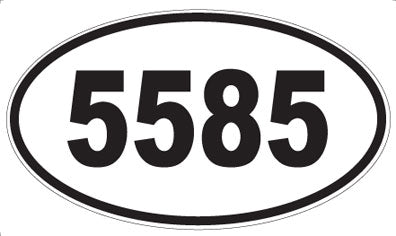 5585 - Oval Sticker