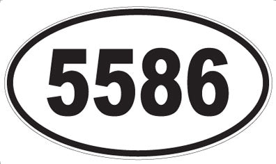 5586 - Oval Sticker