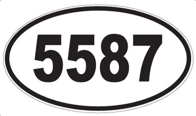 5587 - Oval Sticker