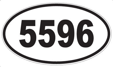 5596 - Oval Sticker