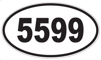 5599 - Oval Sticker