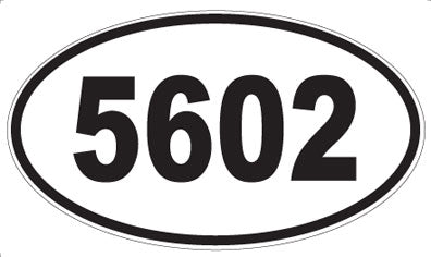 5602 - Oval Sticker