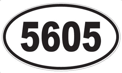 5605 - Oval Sticker