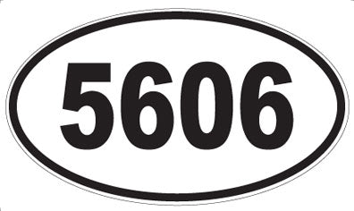 5606 - Oval Sticker