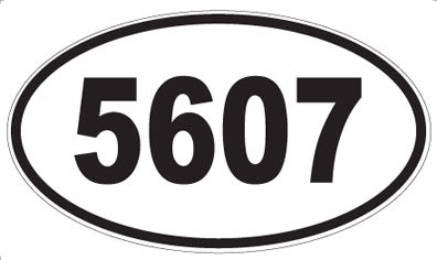 5607 - Oval Sticker