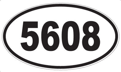 5608 - Oval Sticker