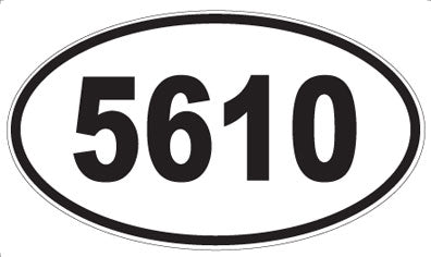 5610 - Oval Sticker