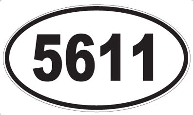 5611 - Oval Sticker