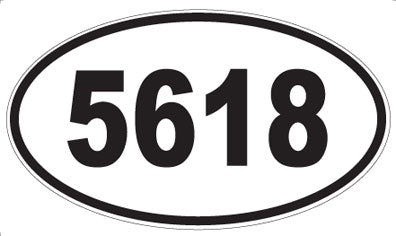 5618 - Oval Sticker
