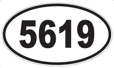 5619 - Oval Sticker