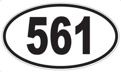 561 - Oval Sticker