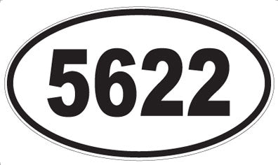 5622 - Oval Sticker