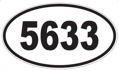 5633 - Oval Sticker