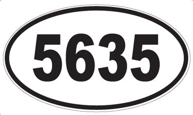 5635 - Oval Sticker