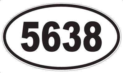 5638 - Oval Sticker