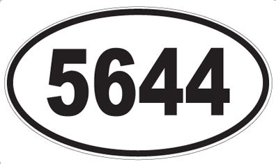 5644 - Oval Sticker