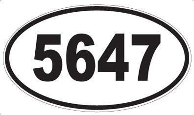 5647 - Oval Sticker