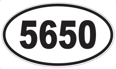 5650 - Oval Sticker