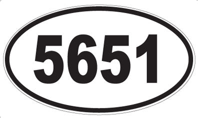 5651 - Oval Sticker