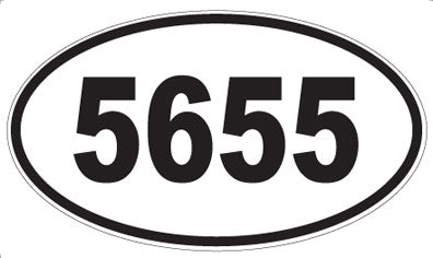 5655 - Oval Sticker