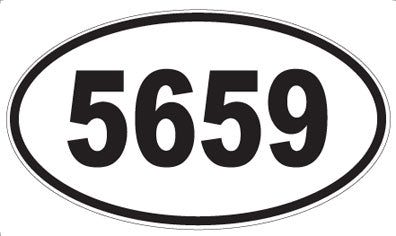 5659 - Oval Sticker