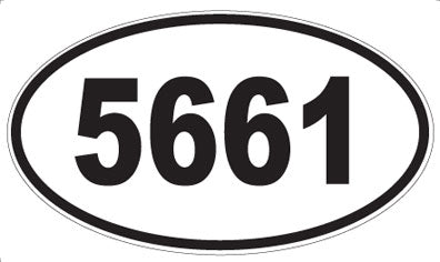 5661 - Oval Sticker