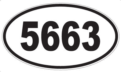 5663 - Oval Sticker