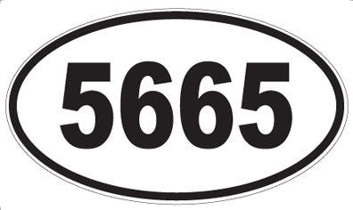 5665 - Oval Sticker