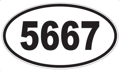 5667 - Oval Sticker