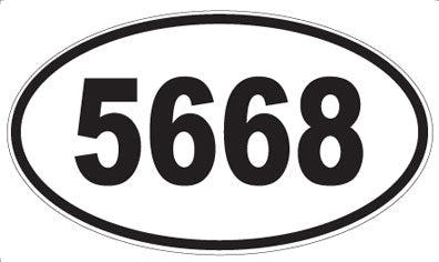 5668 - Oval Sticker