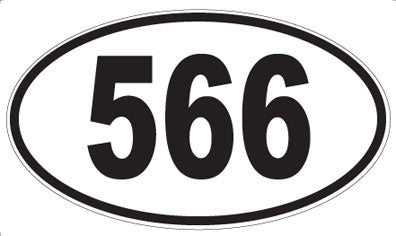 566 - Oval Sticker