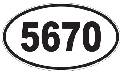5670 - Oval Sticker