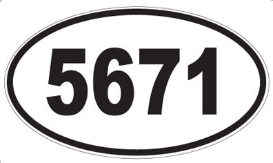 5671 - Oval Sticker