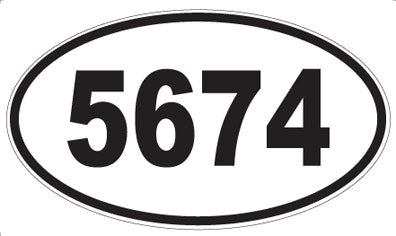 5674 - Oval Sticker