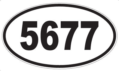 5677 - Oval Sticker