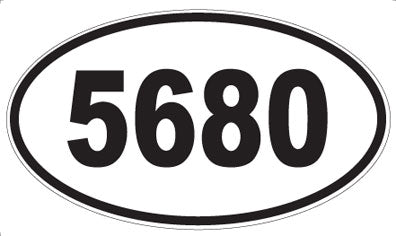 5680 - Oval Sticker