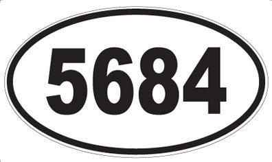 5684 - Oval Sticker
