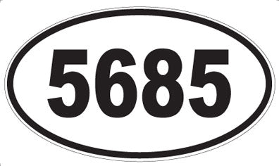 5685 - Oval Sticker