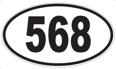 568 - Oval Sticker