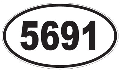 5691 - Oval Sticker