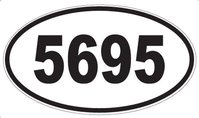 5695 - Oval Sticker