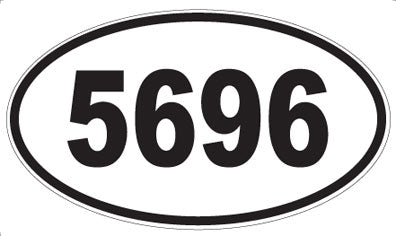 5696 - Oval Sticker
