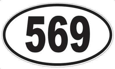569 - Oval Sticker